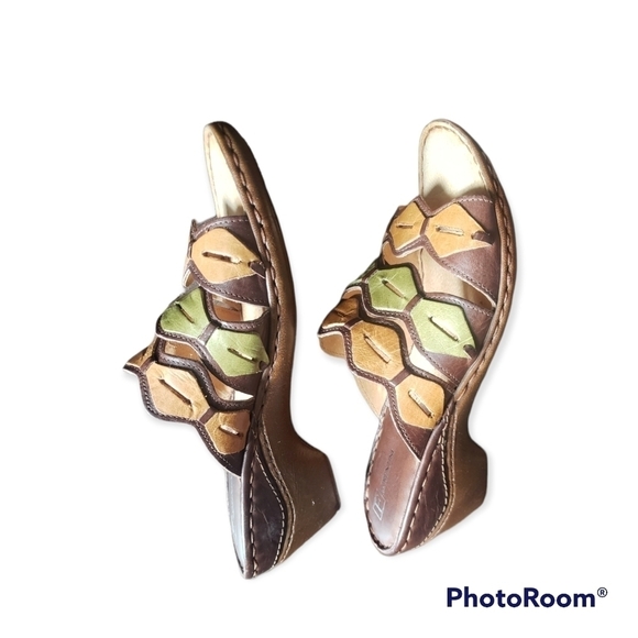 FLORENTINE Multicoloured Leather Slippers - Picture 5 of 11